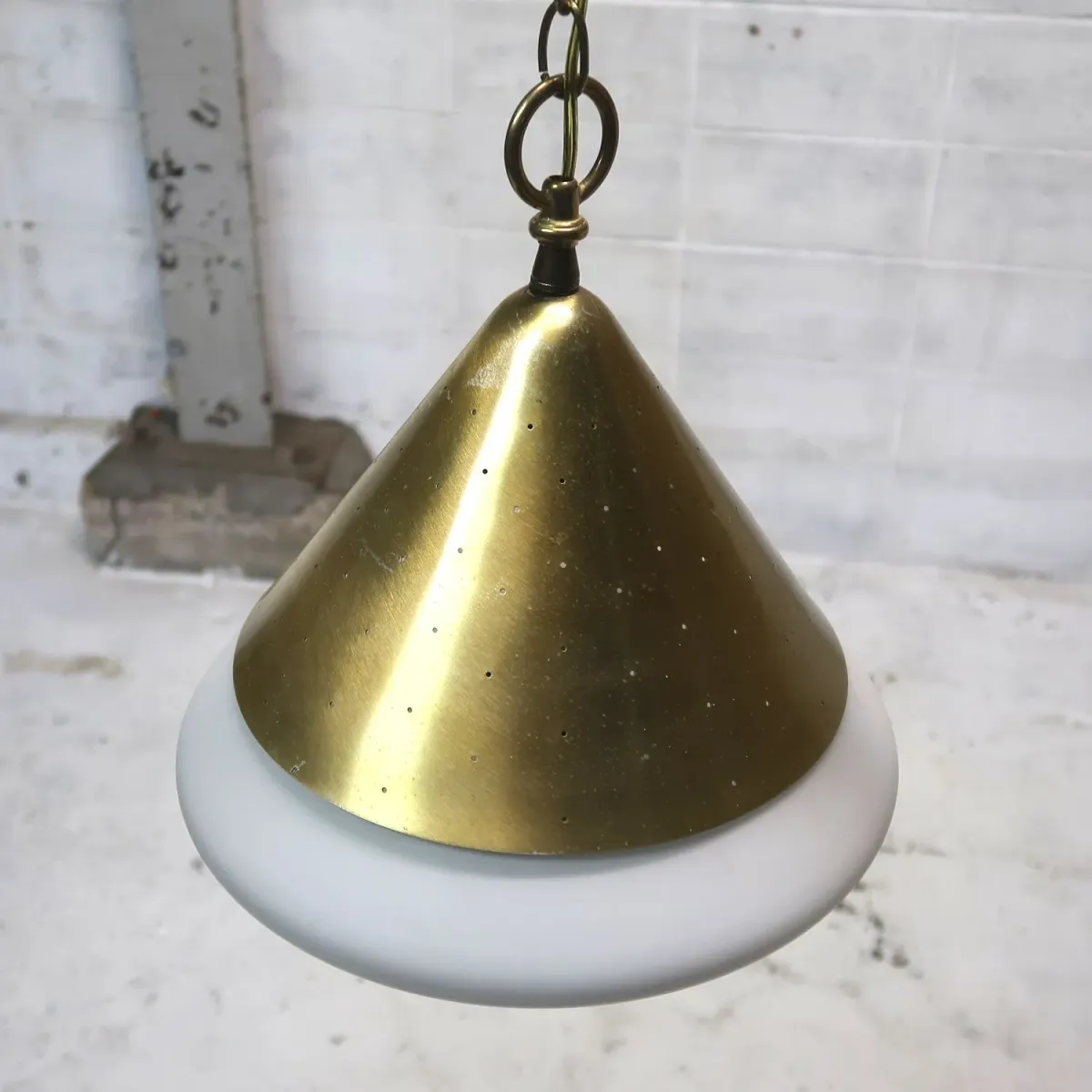 50's ミッドセンチュリー ペンダントランプ 3灯