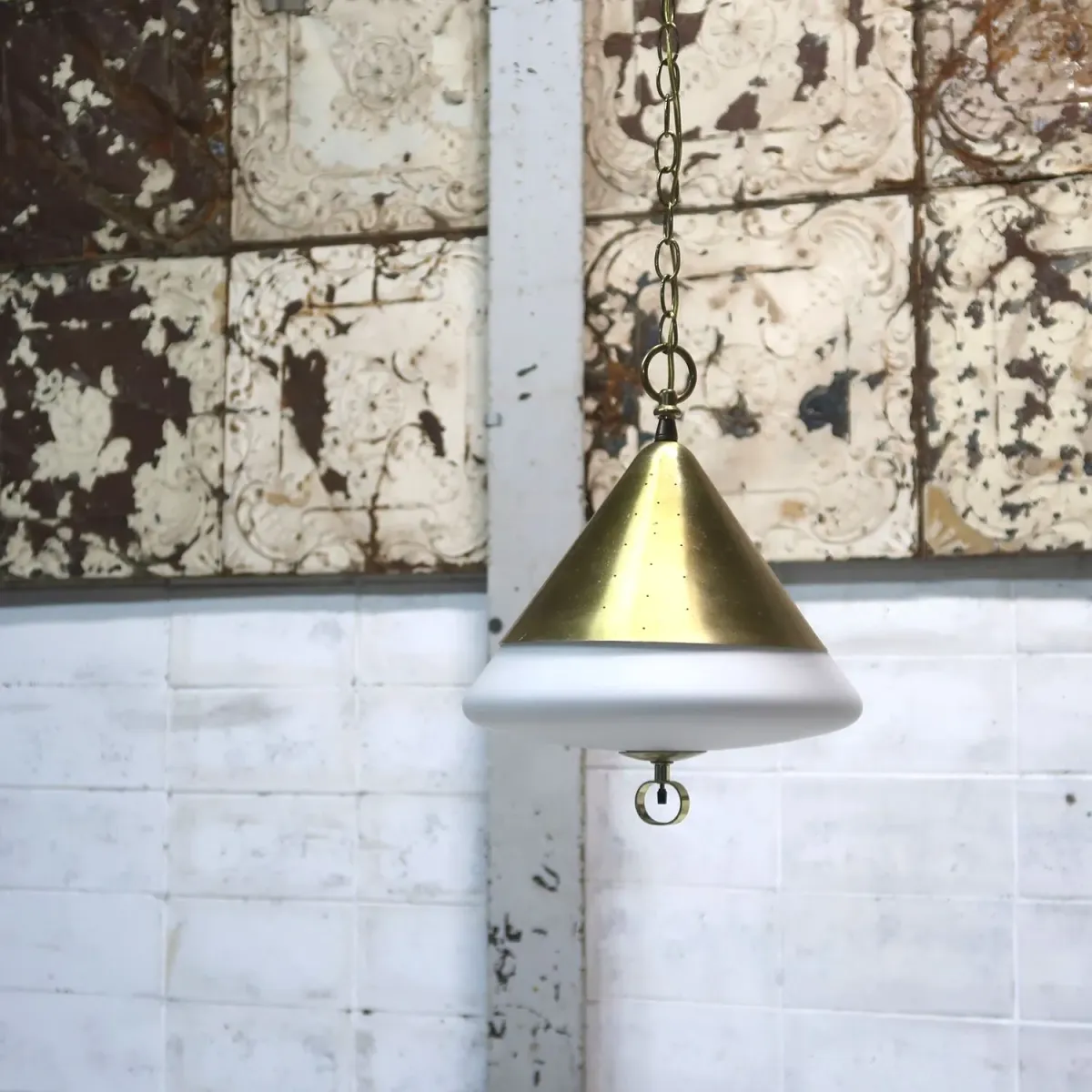 50's ミッドセンチュリー ペンダントランプ 3灯