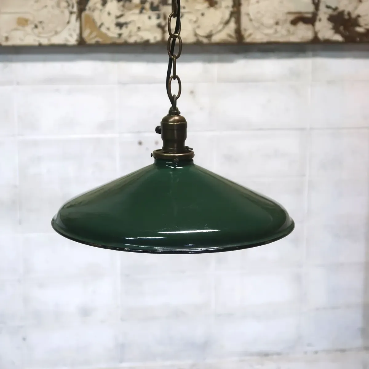 ビンテージ ホーロー ファクトリーランプ