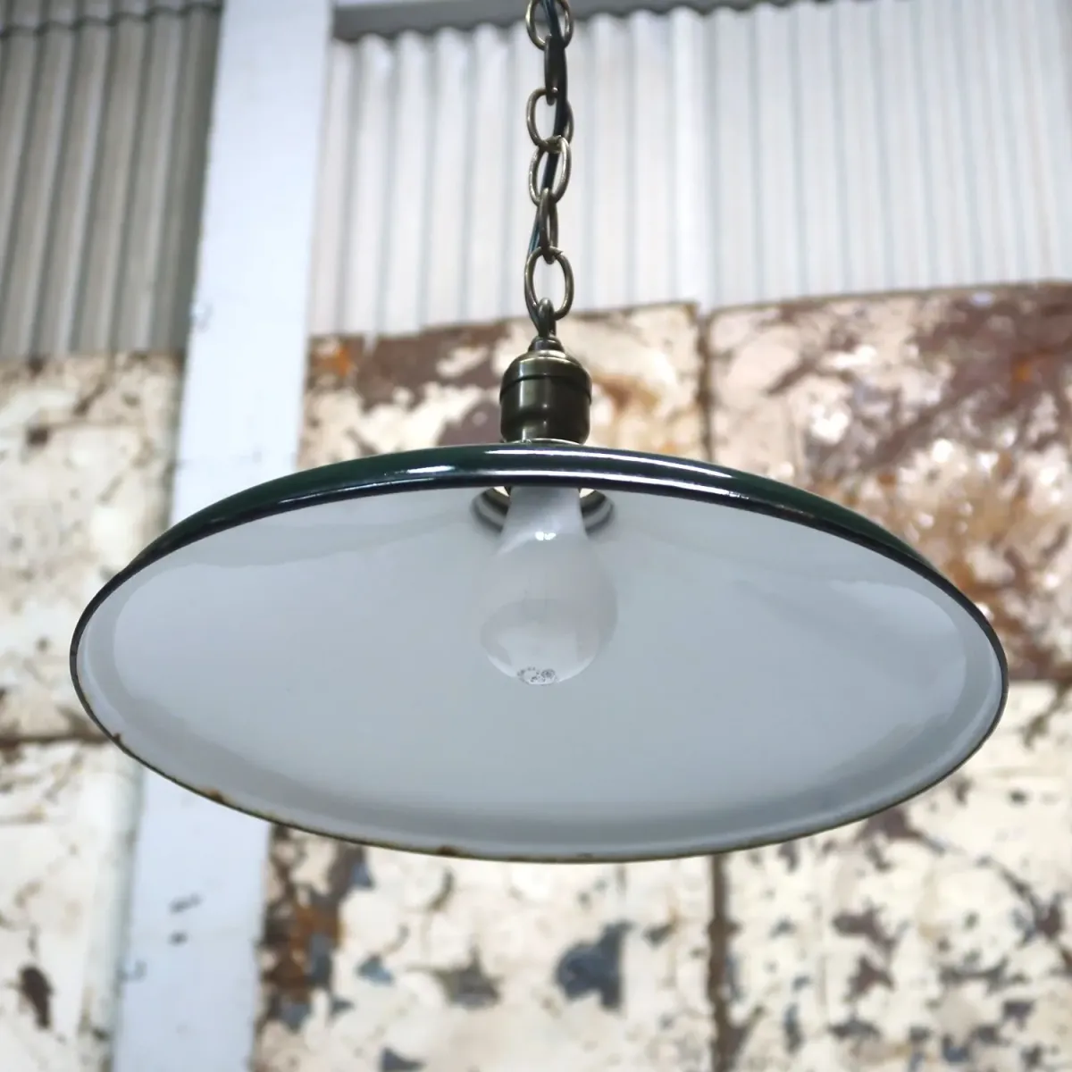 ビンテージ ホーロー ファクトリーランプ