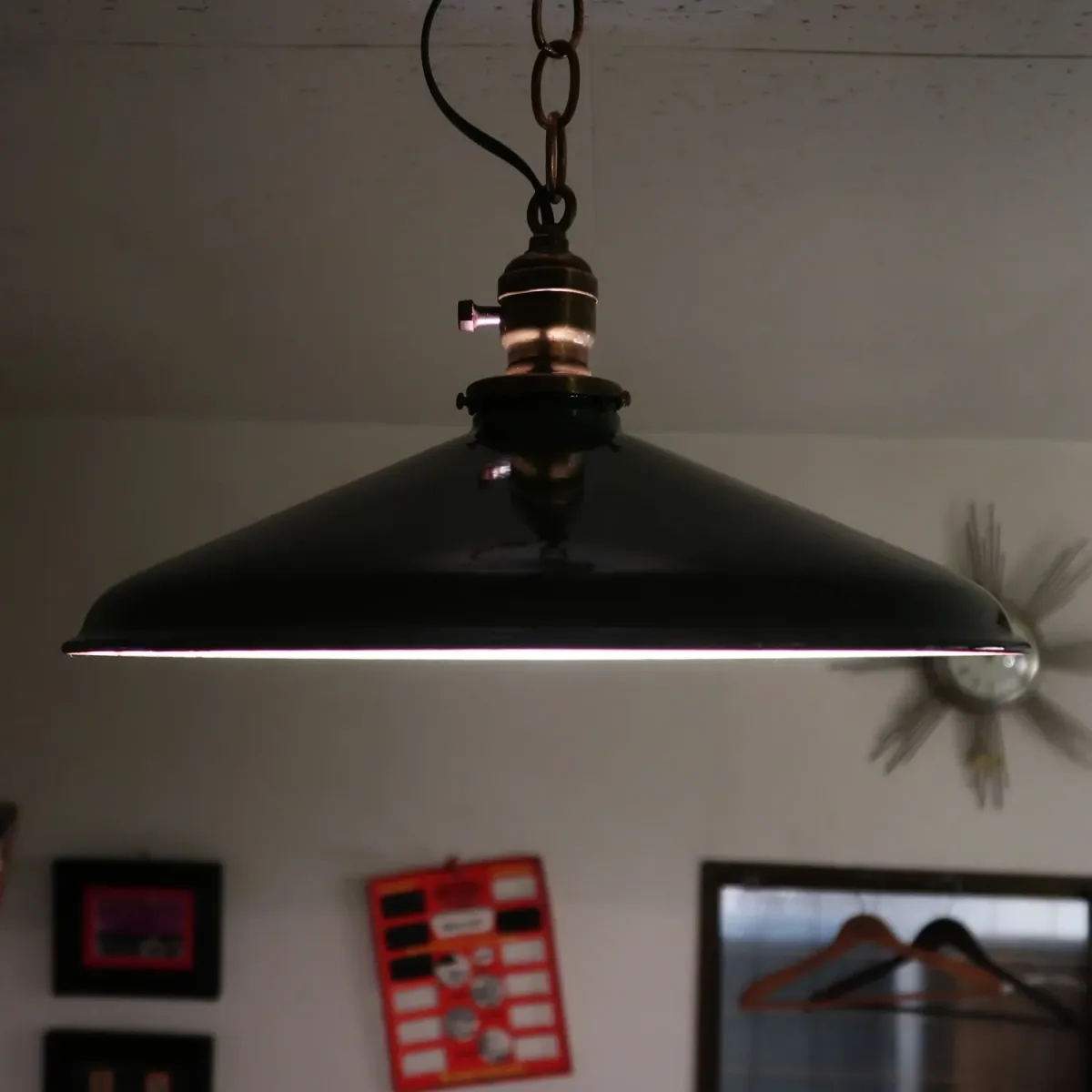 ビンテージ ホーロー ファクトリーランプ