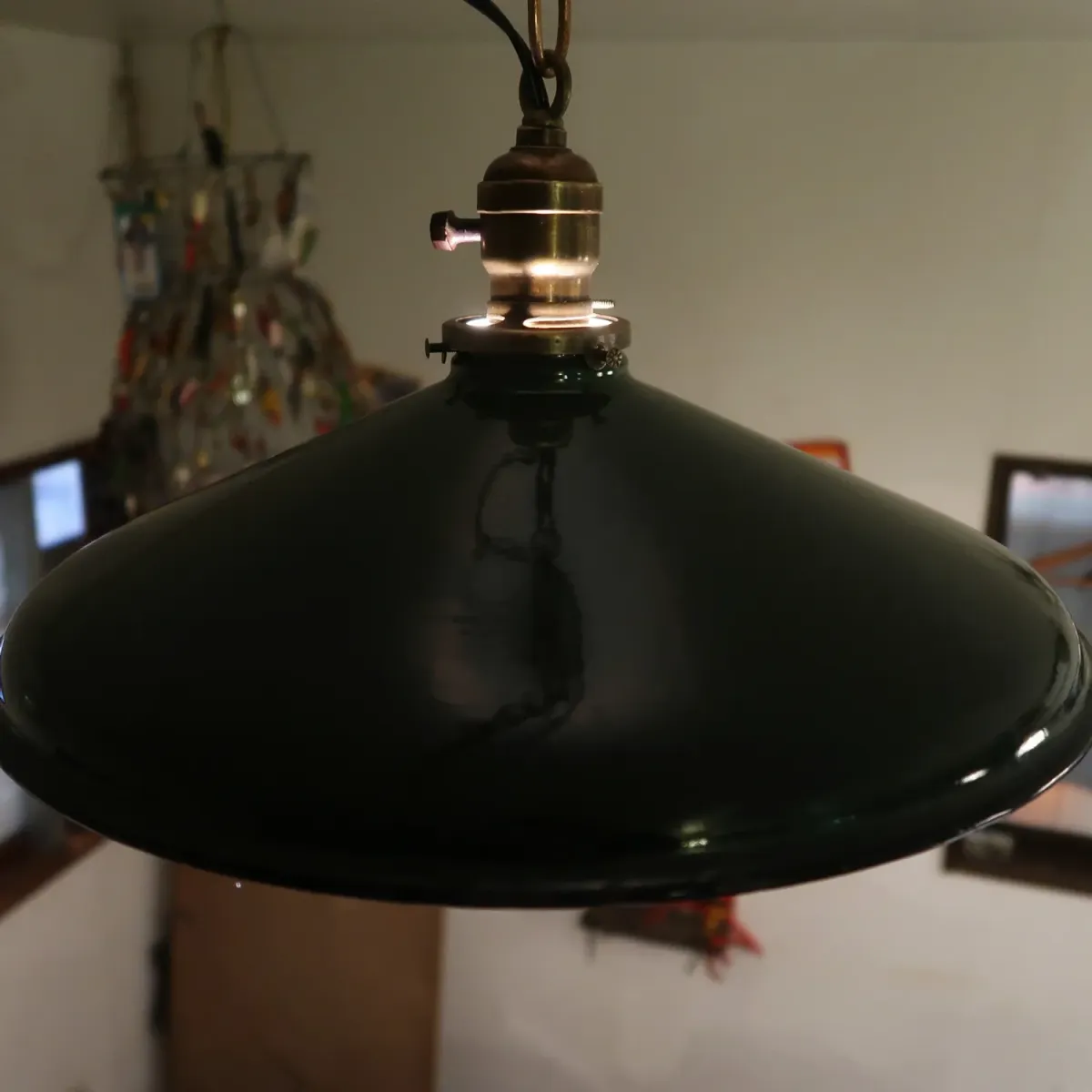 ビンテージ ホーロー ファクトリーランプ