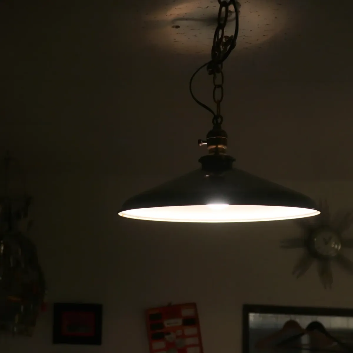 ビンテージ ホーロー ファクトリーランプ