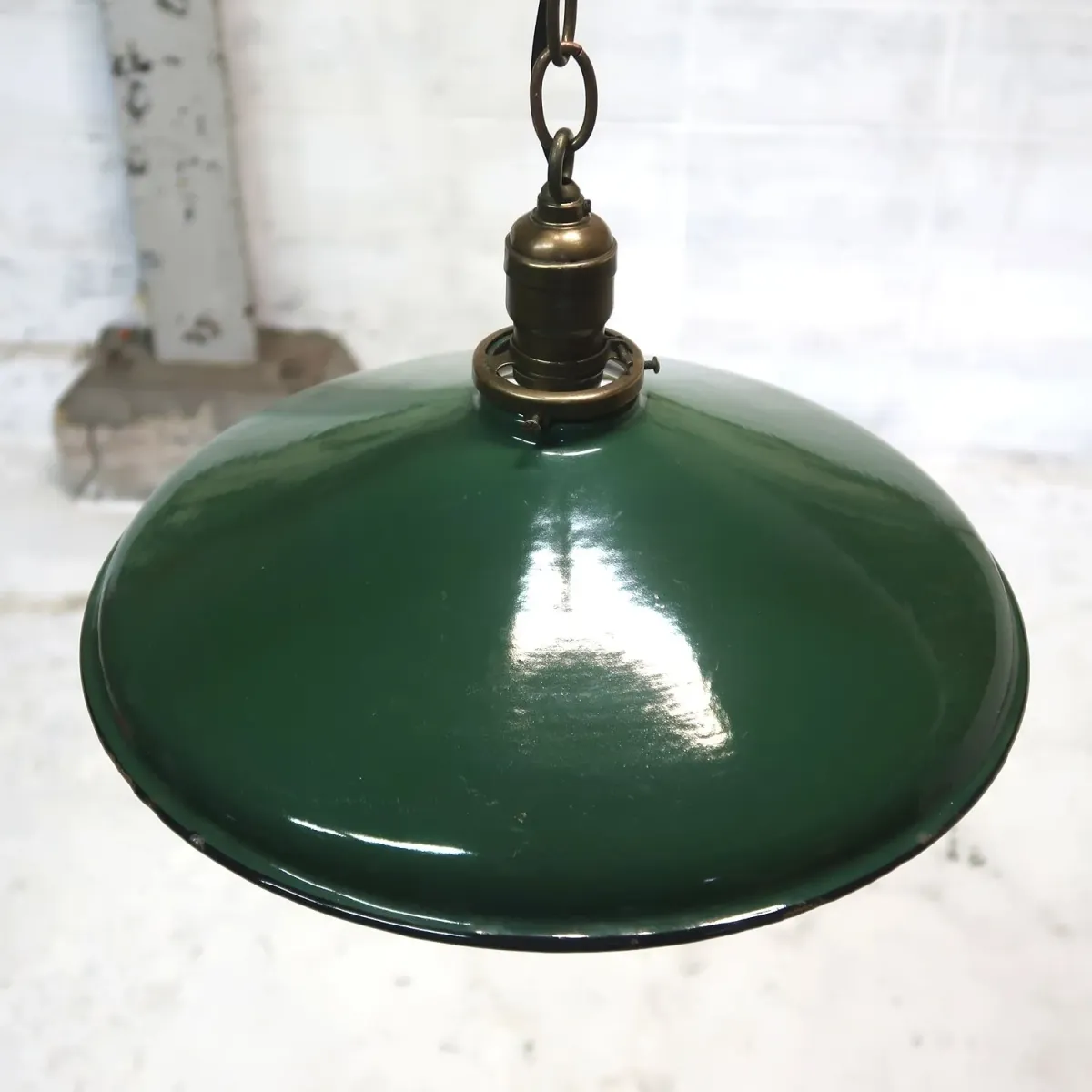 ビンテージ ホーロー ファクトリーランプ