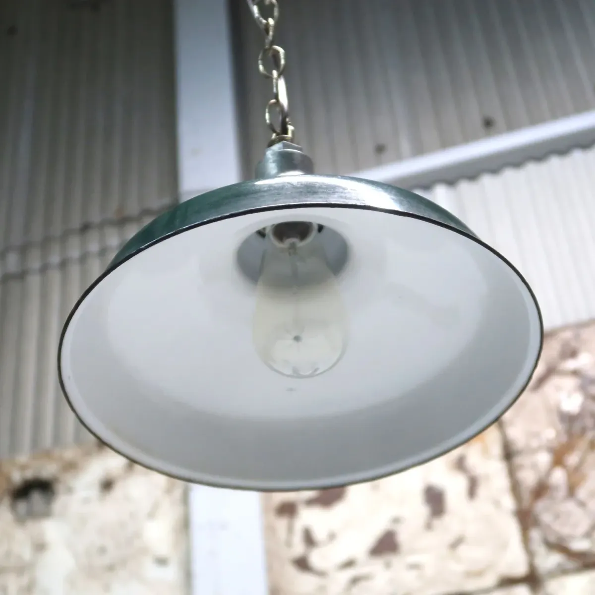 ビンテージ ホーロー ファクトリーランプ