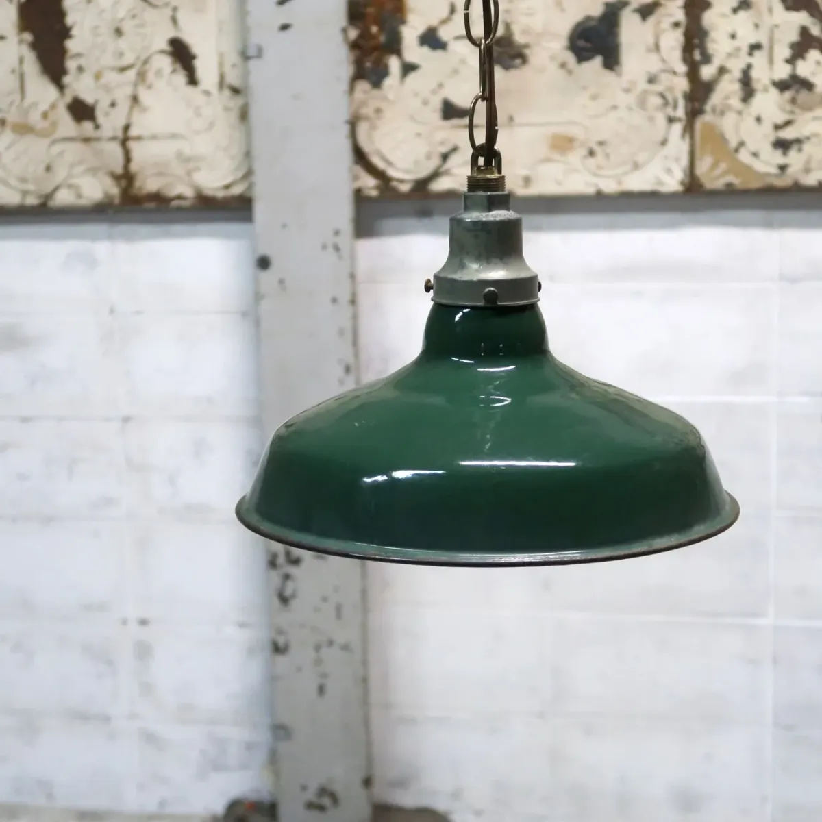 ビンテージ ホーロー ファクトリーランプ