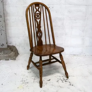 アンティーク ウッド ハイバックチェア オーク