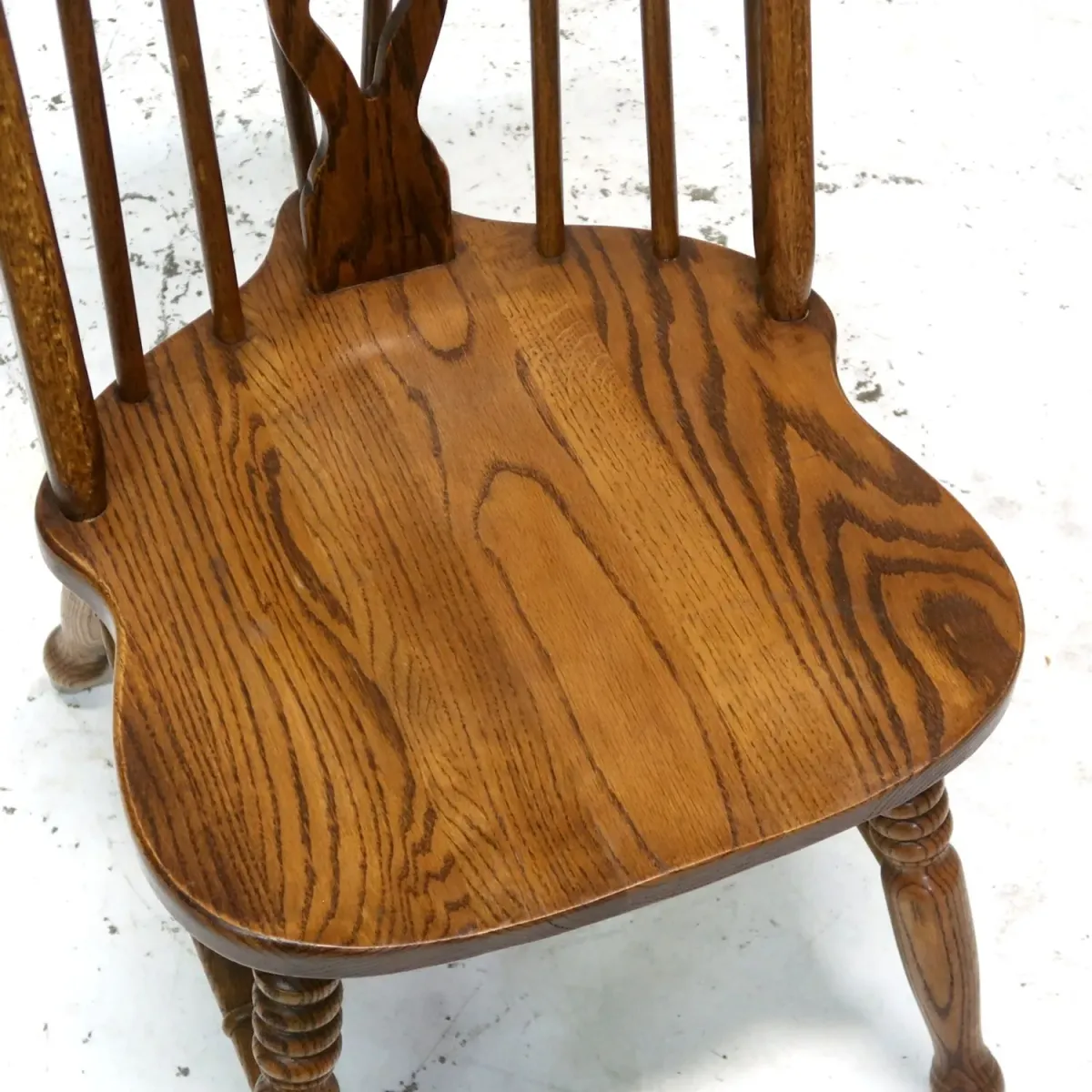 アンティーク ウッド ハイバックチェア オーク