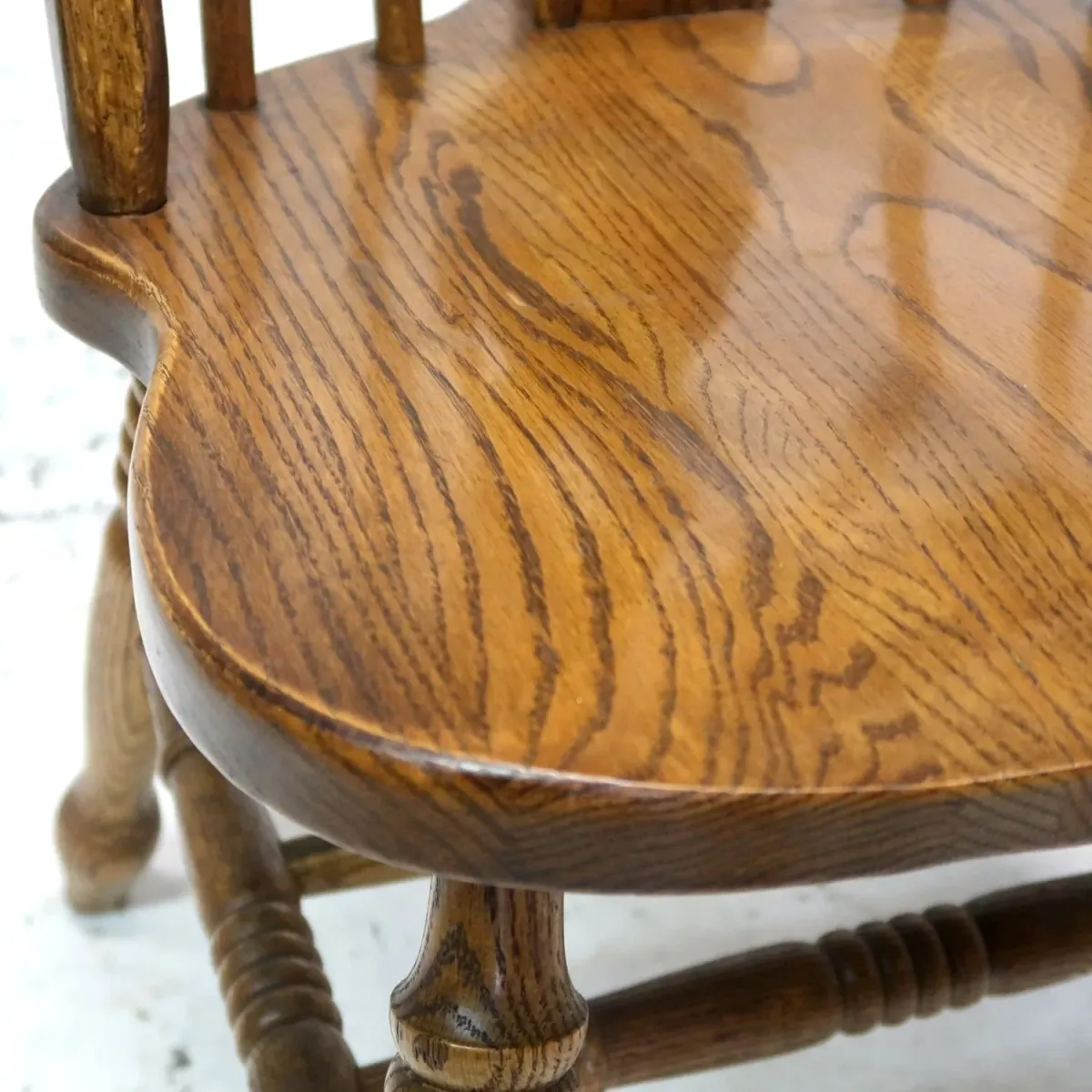 アンティーク ウッド ハイバックチェア オーク