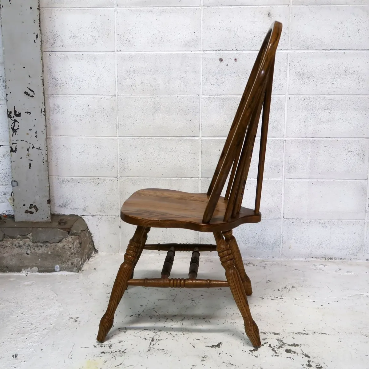 アンティーク ウッド ハイバックチェア オーク