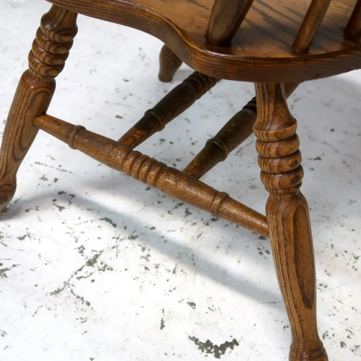 アンティーク ウッド ハイバックチェア オーク