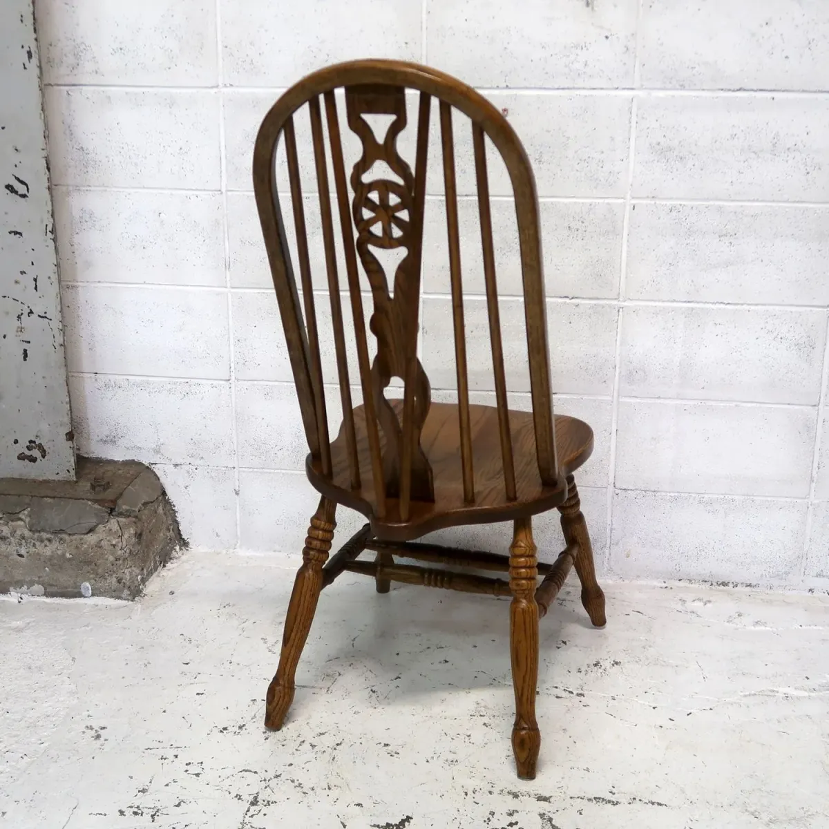 アンティーク ウッド ハイバックチェア オーク