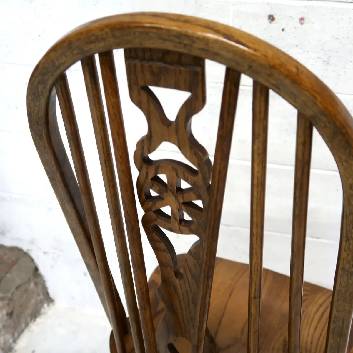 アンティーク ウッド ハイバックチェア オーク