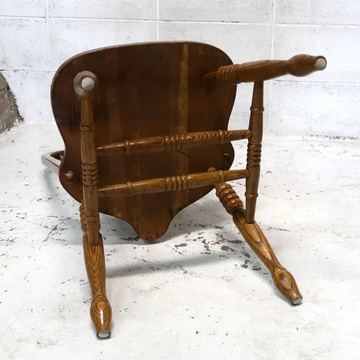 アンティーク ウッド ハイバックチェア オーク