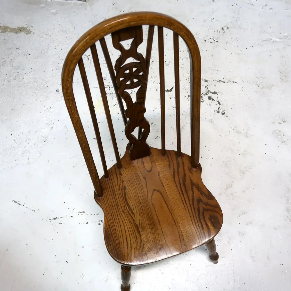 アンティーク ウッド ハイバックチェア オーク