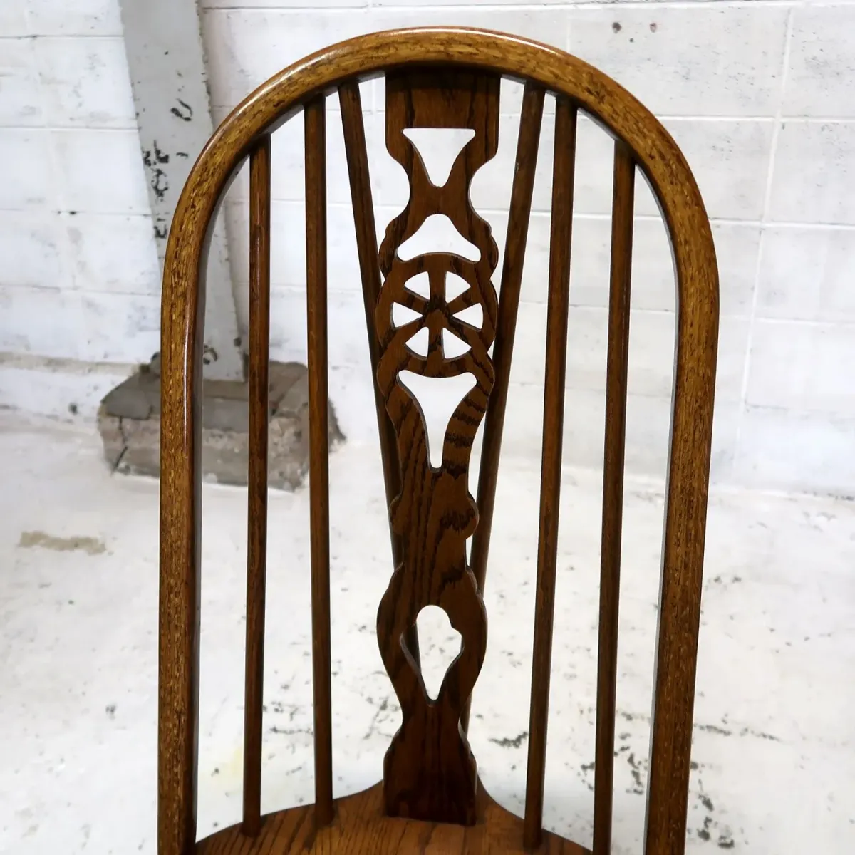 アンティーク ウッド ハイバックチェア オーク