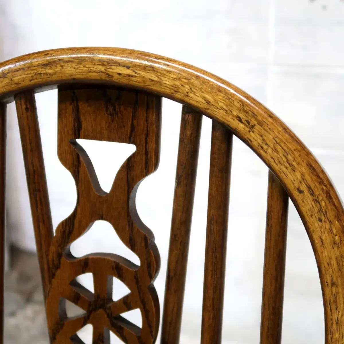 アンティーク ウッド ハイバックチェア オーク