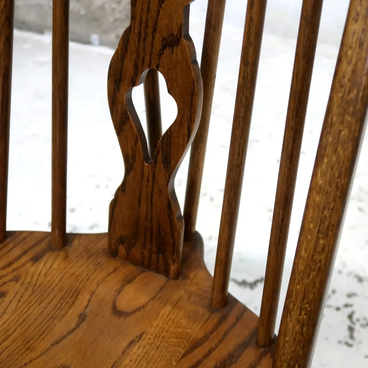 アンティーク ウッド ハイバックチェア オーク