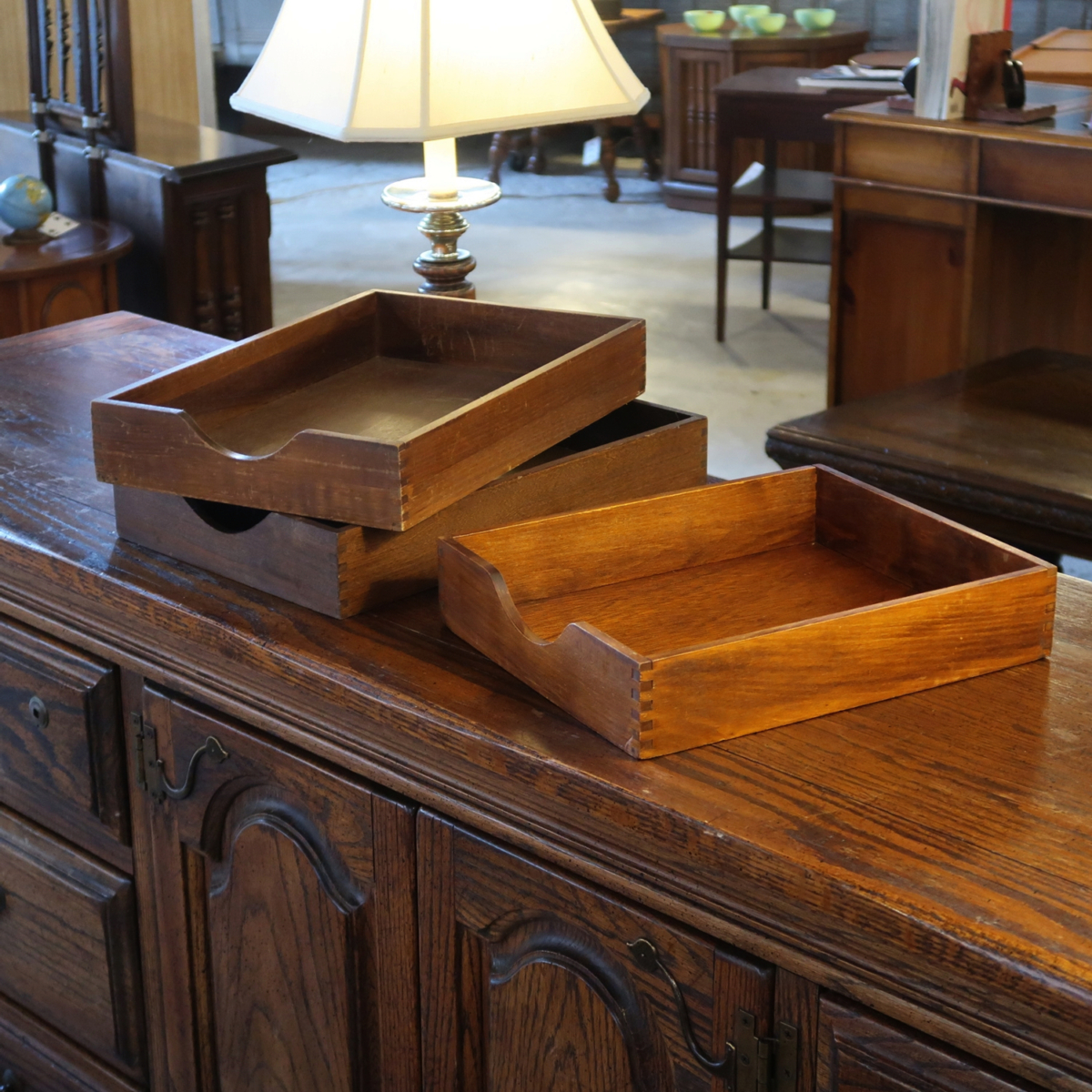 ビンテージ ウッド トレイ