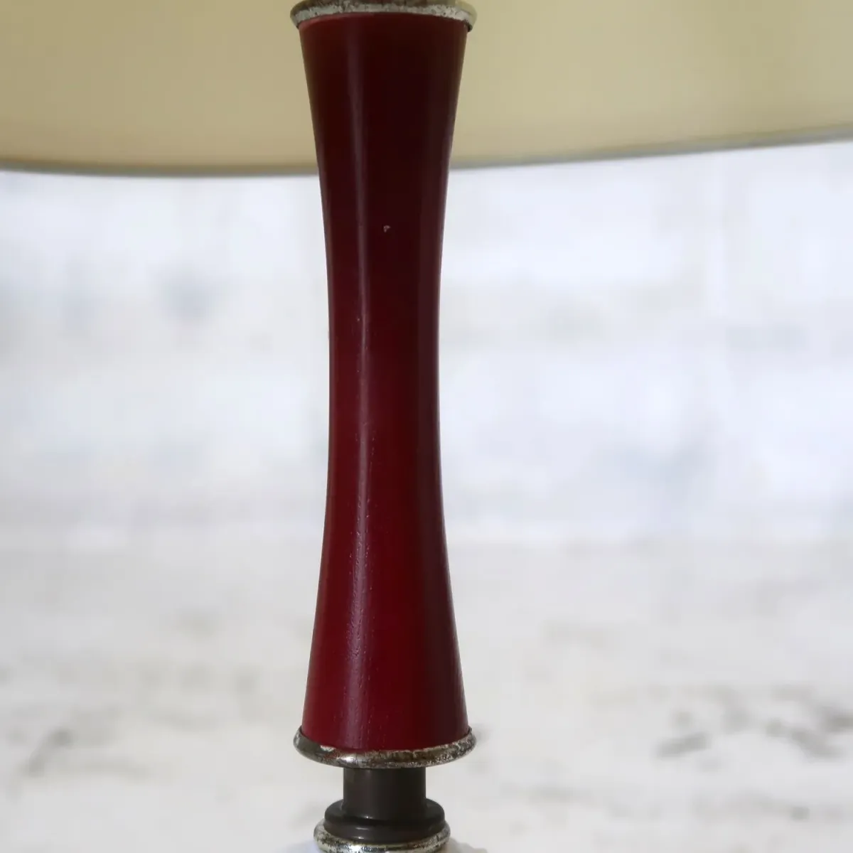 アンティーク ミルクガラス×ストーンベース テーブルランプ