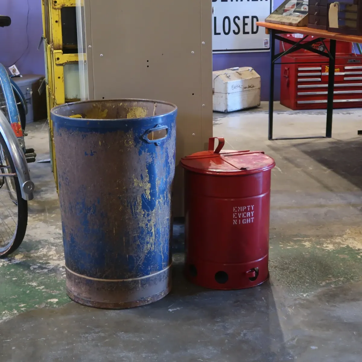 ビンテージ メタルゴミ箱