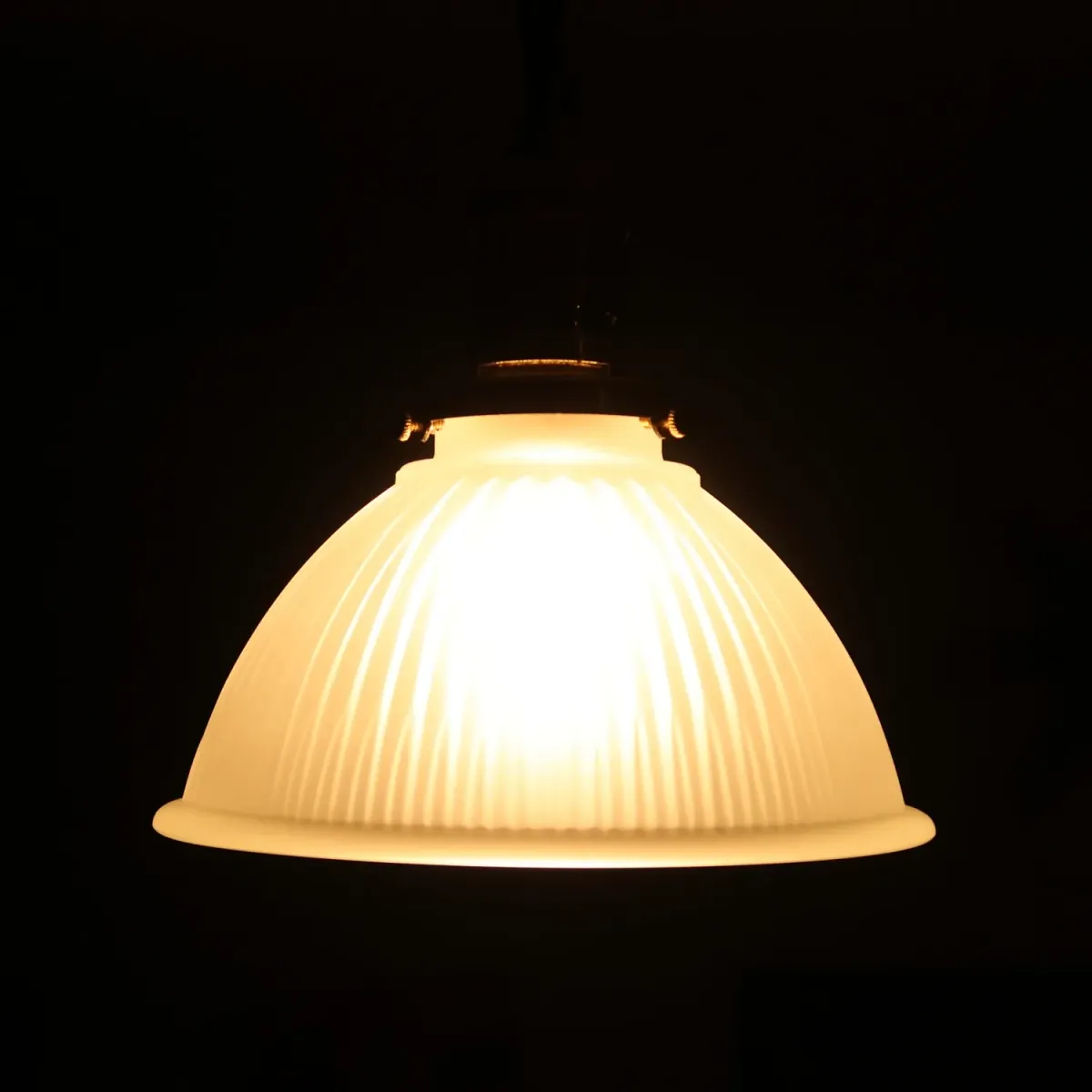 アンティーク フロストガラス ペンダントランプ