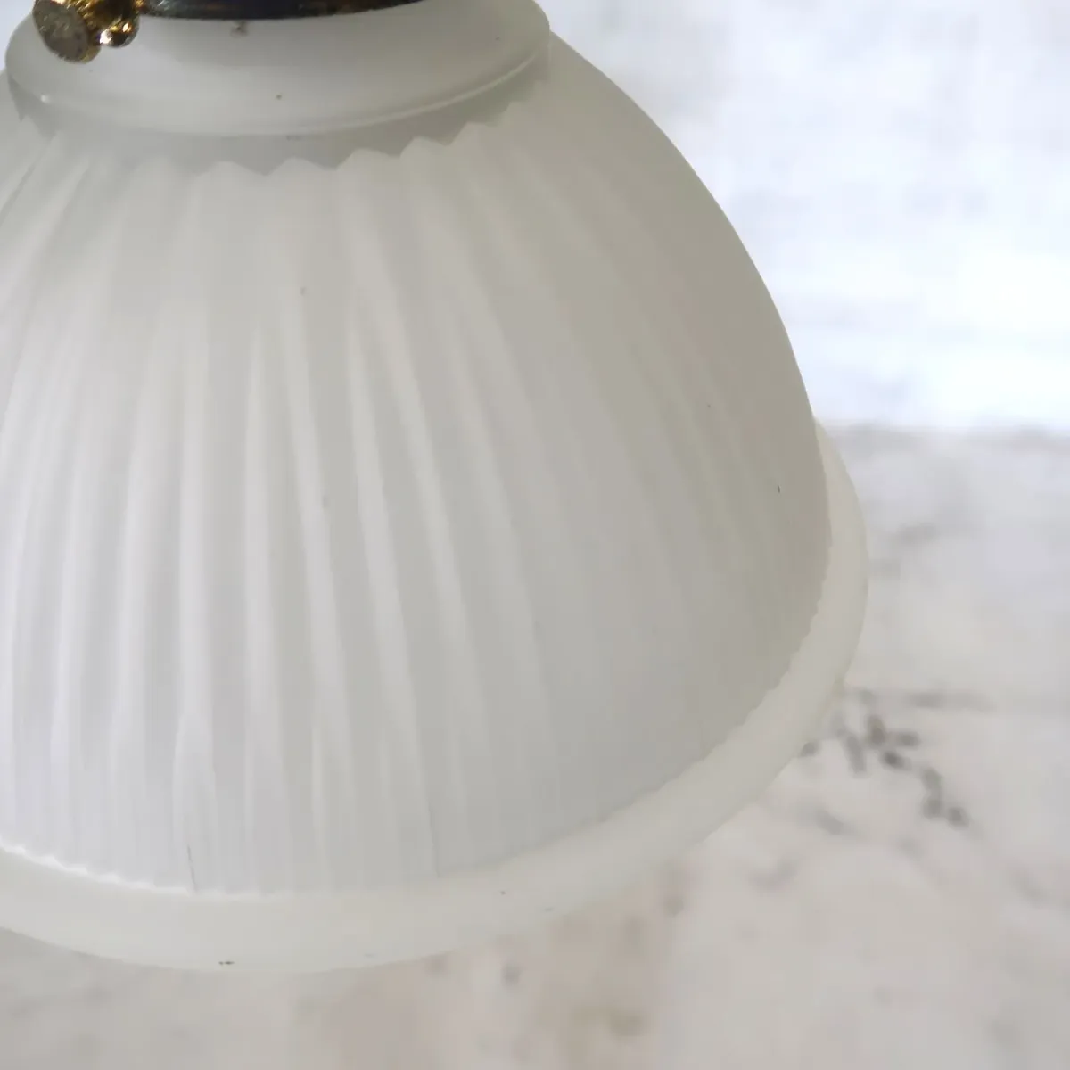 アンティーク フロストガラス ペンダントランプ