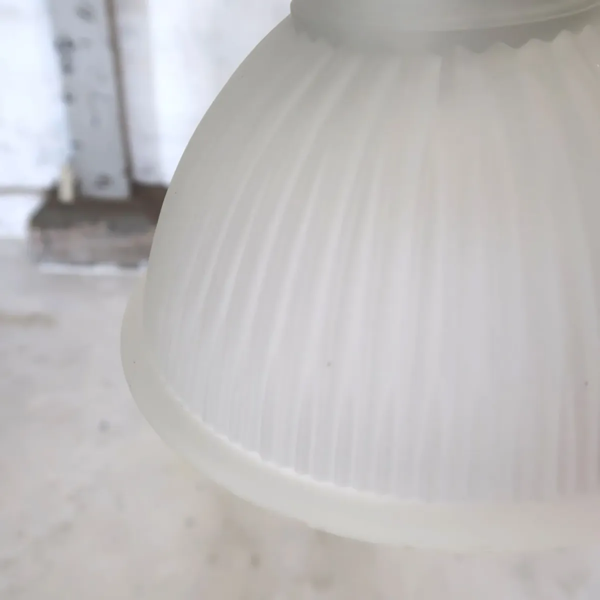 アンティーク フロストガラス ペンダントランプ