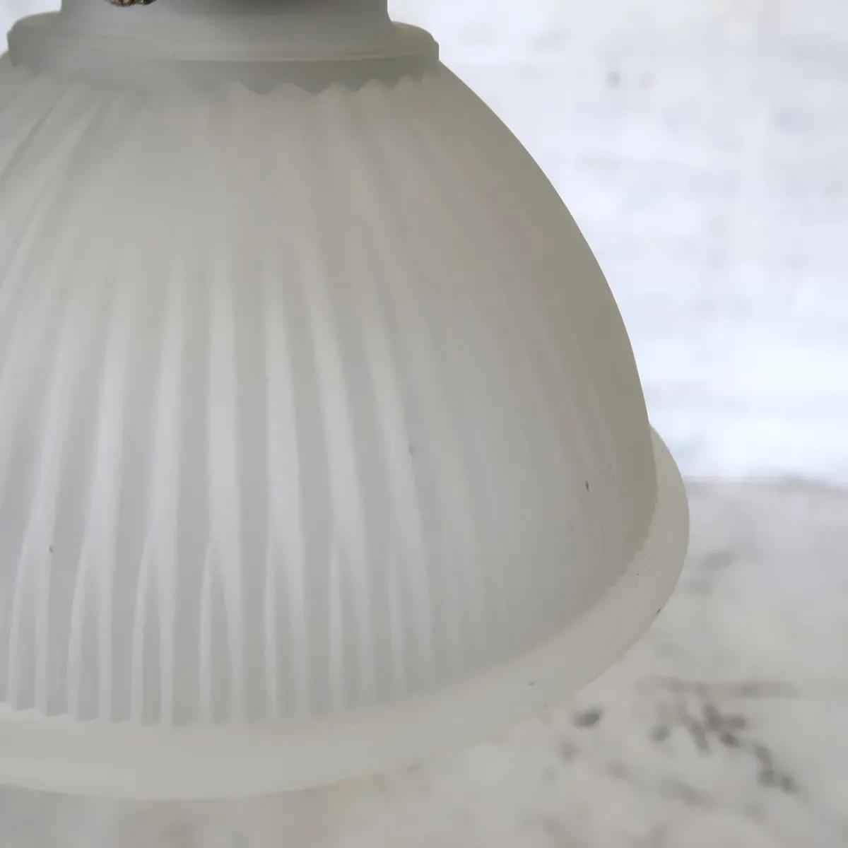 アンティーク フロストガラス ペンダントランプ