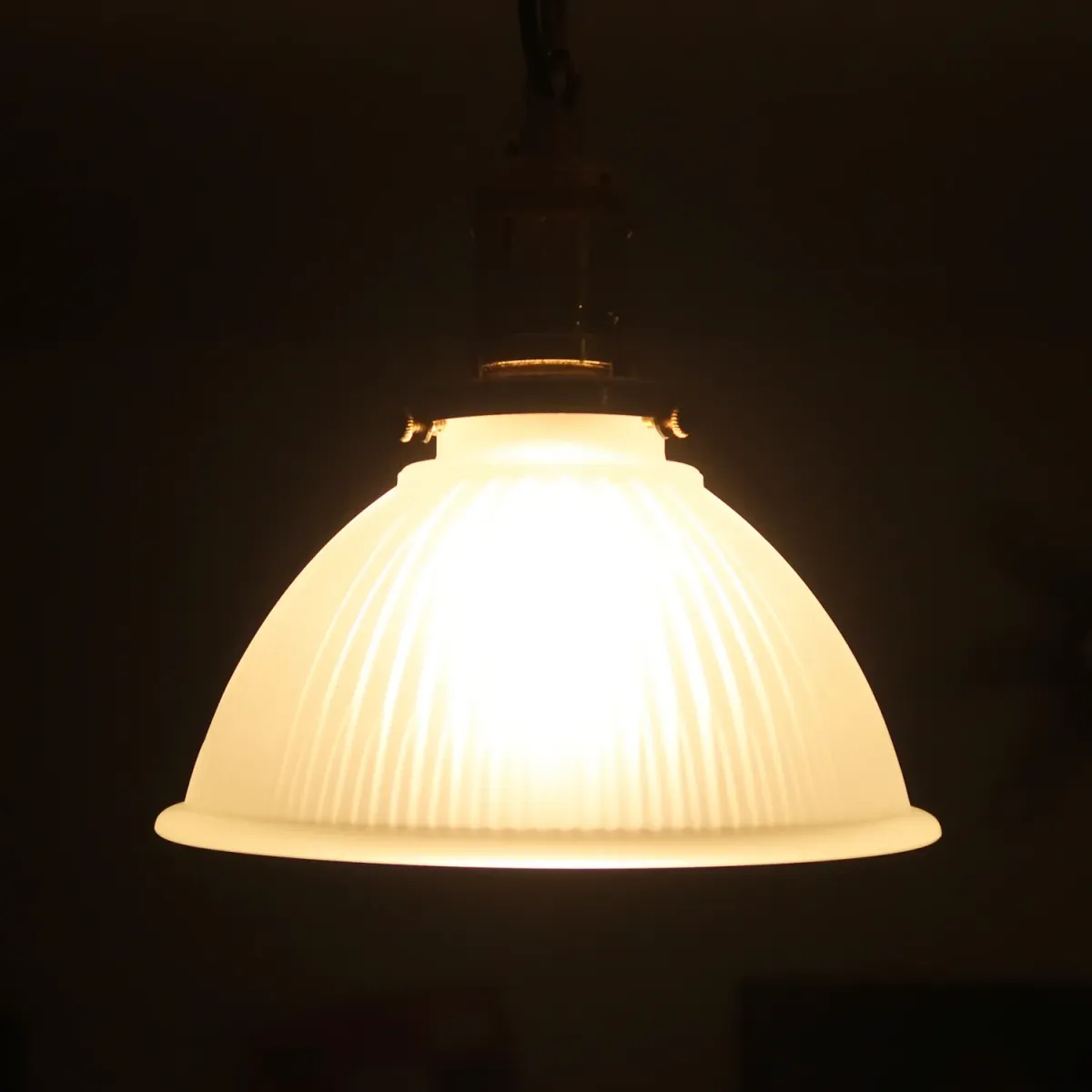 アンティーク フロストガラス ペンダントランプ