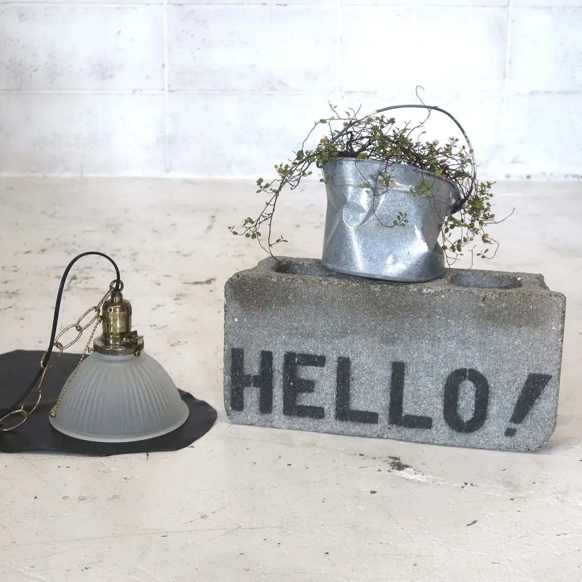 アンティーク フロストガラス ペンダントランプ