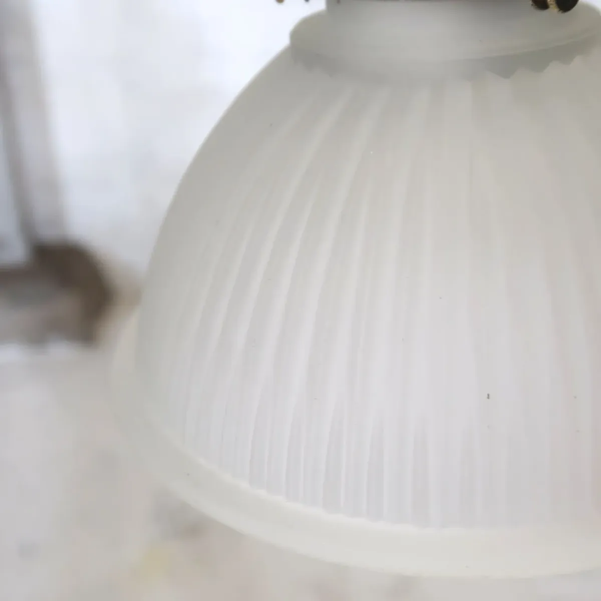 アンティーク フロストガラス ペンダントランプ