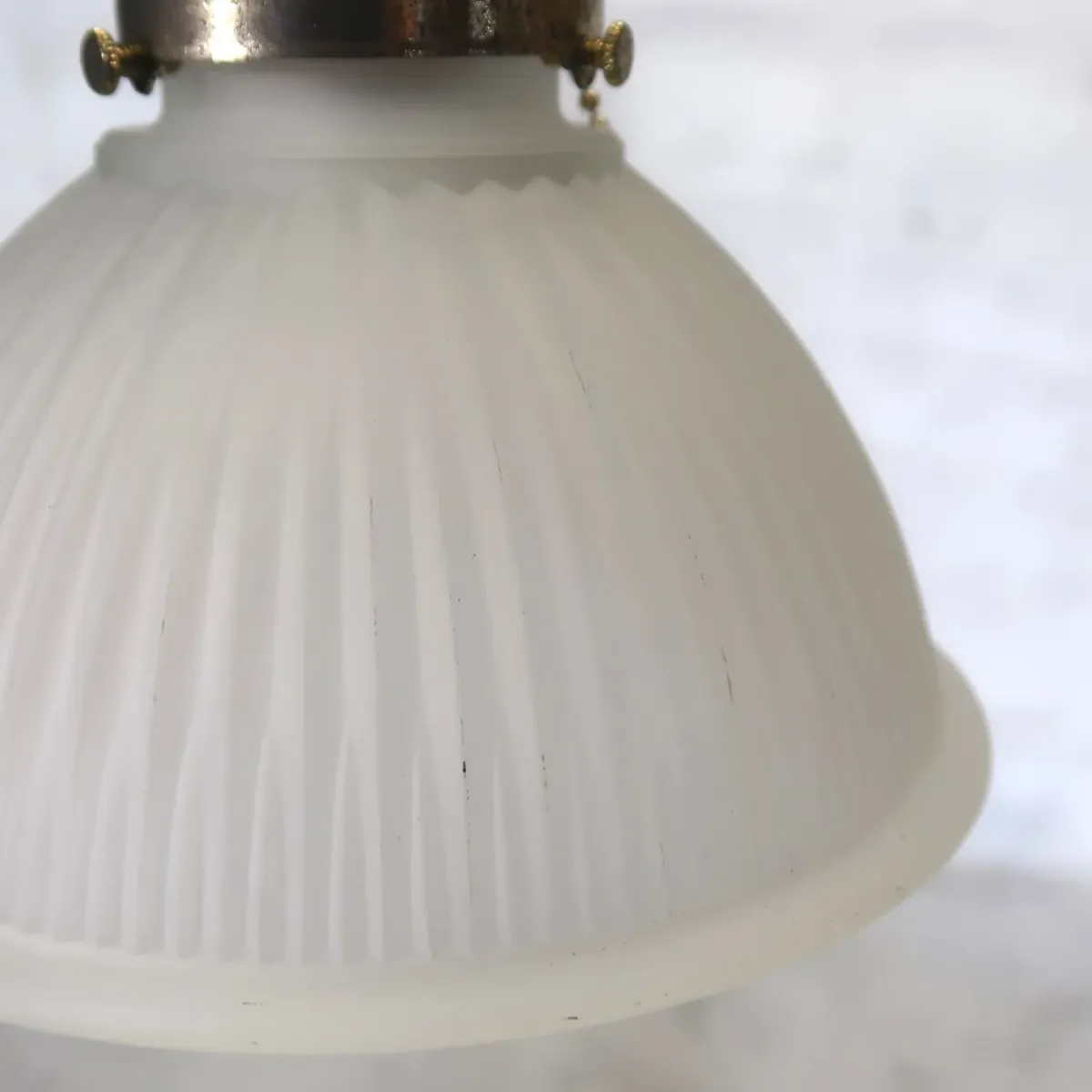 アンティーク フロストガラス ペンダントランプ