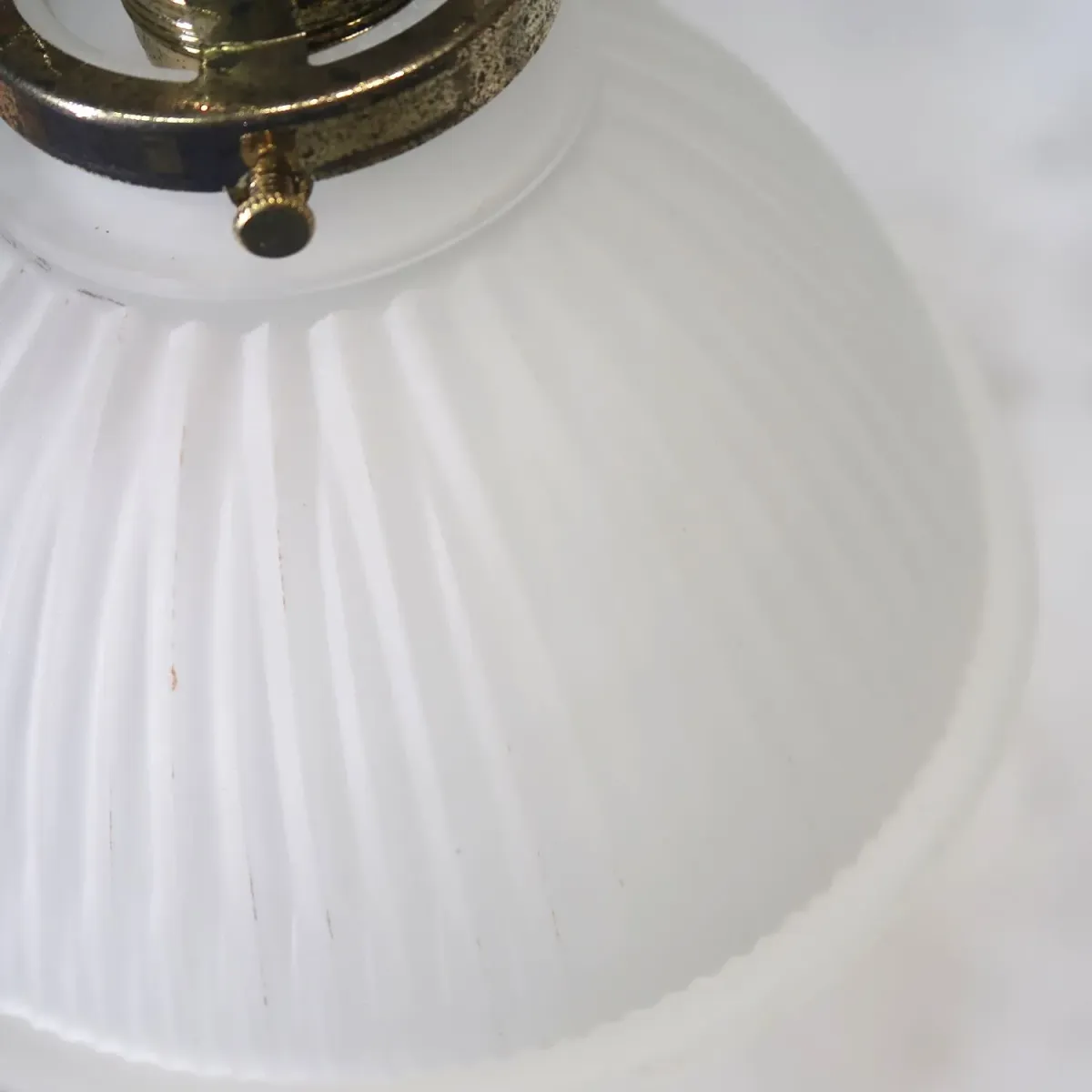 アンティーク フロストガラス ペンダントランプ