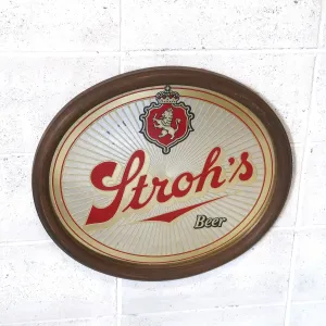 Stroh's ビンテージ パブミラー