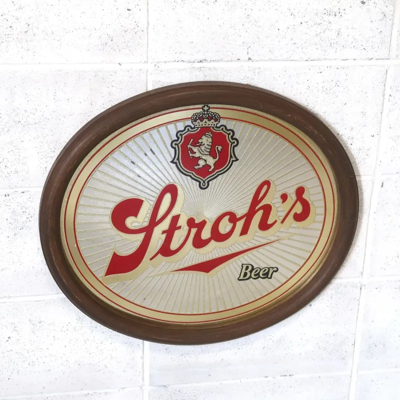 Stroh's ビンテージ パブミラー