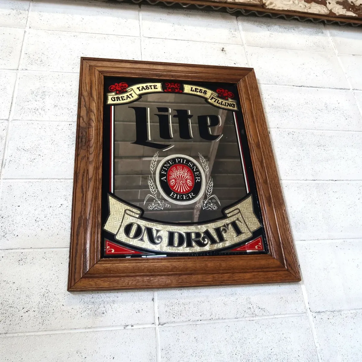 Miller Lite 大型パブミラー