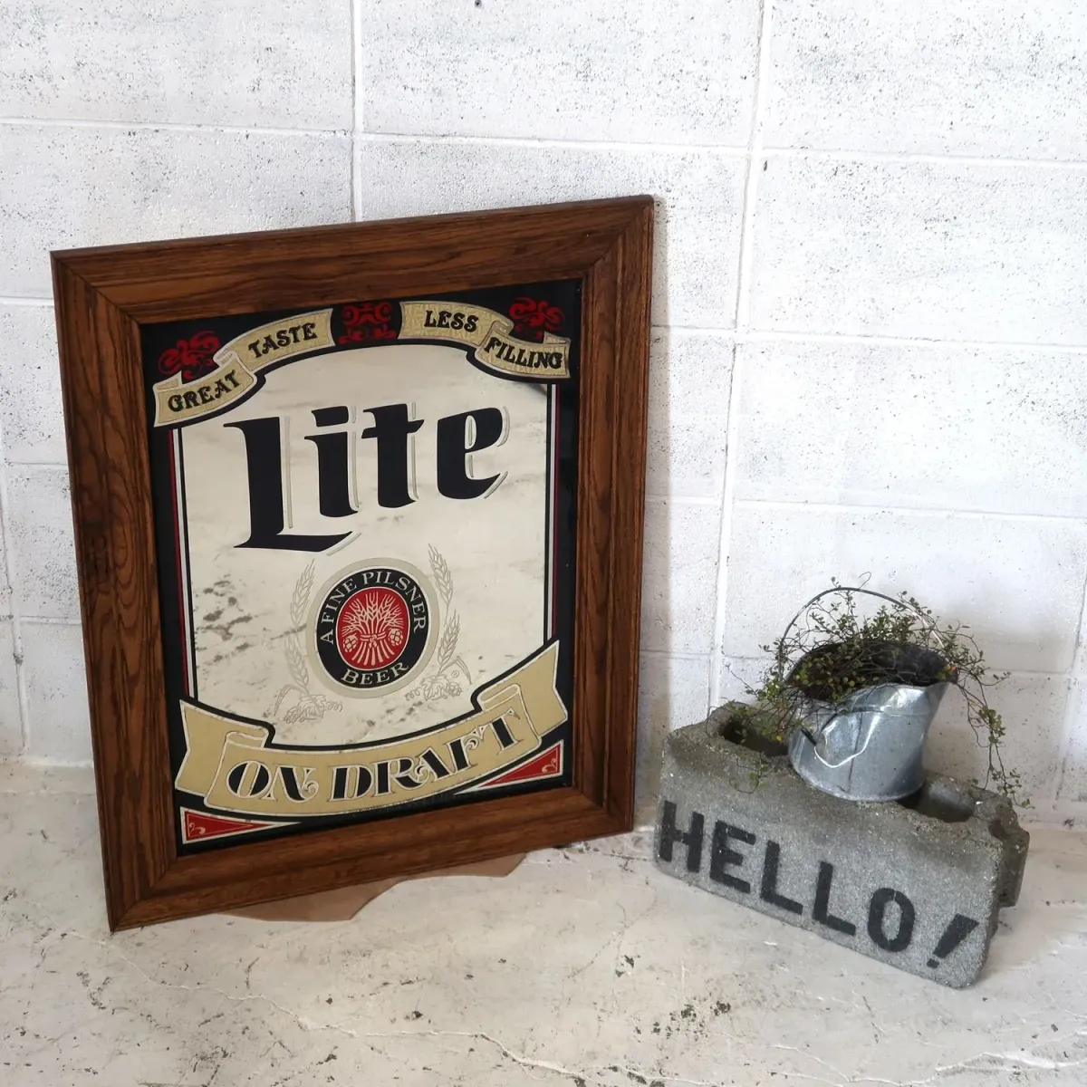 Miller Lite 大型パブミラー