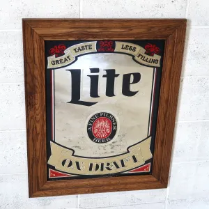 Miller Lite 大型パブミラー