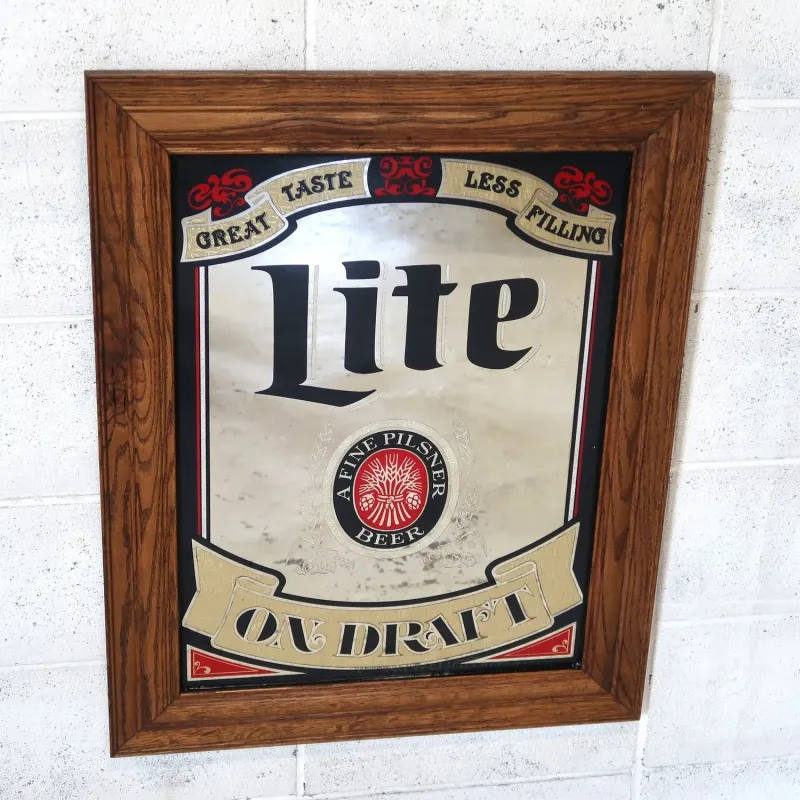 Miller Lite 大型パブミラー