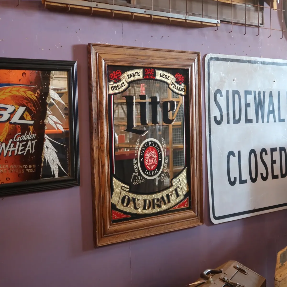 Miller Lite 大型パブミラー