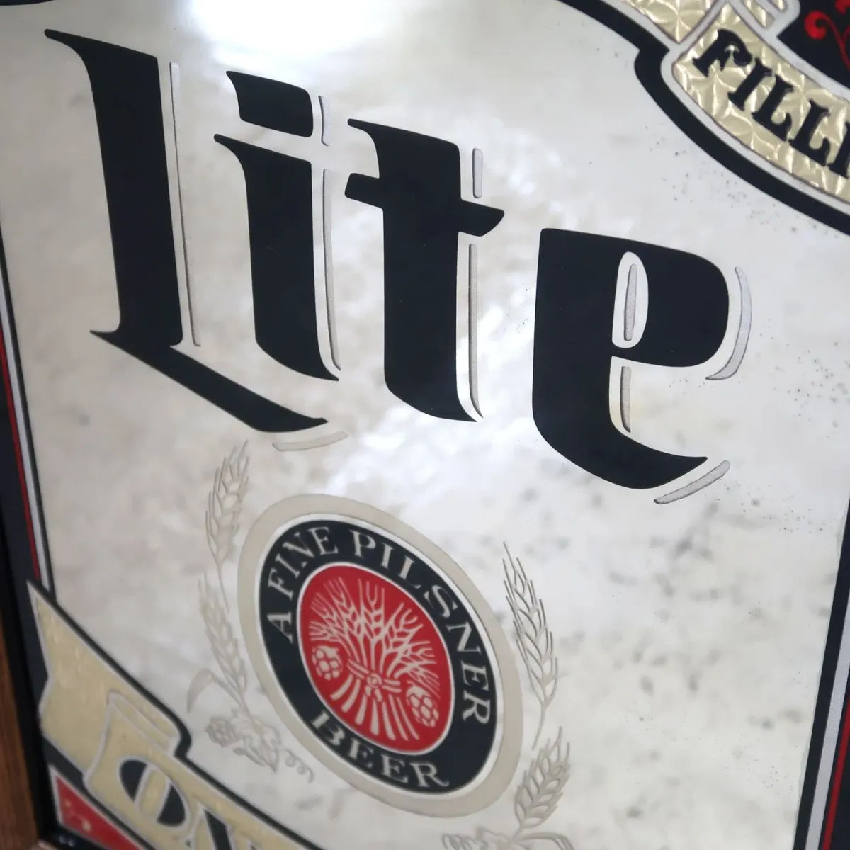 Miller Lite 大型パブミラー