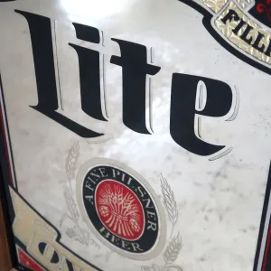 Miller Lite 大型パブミラー