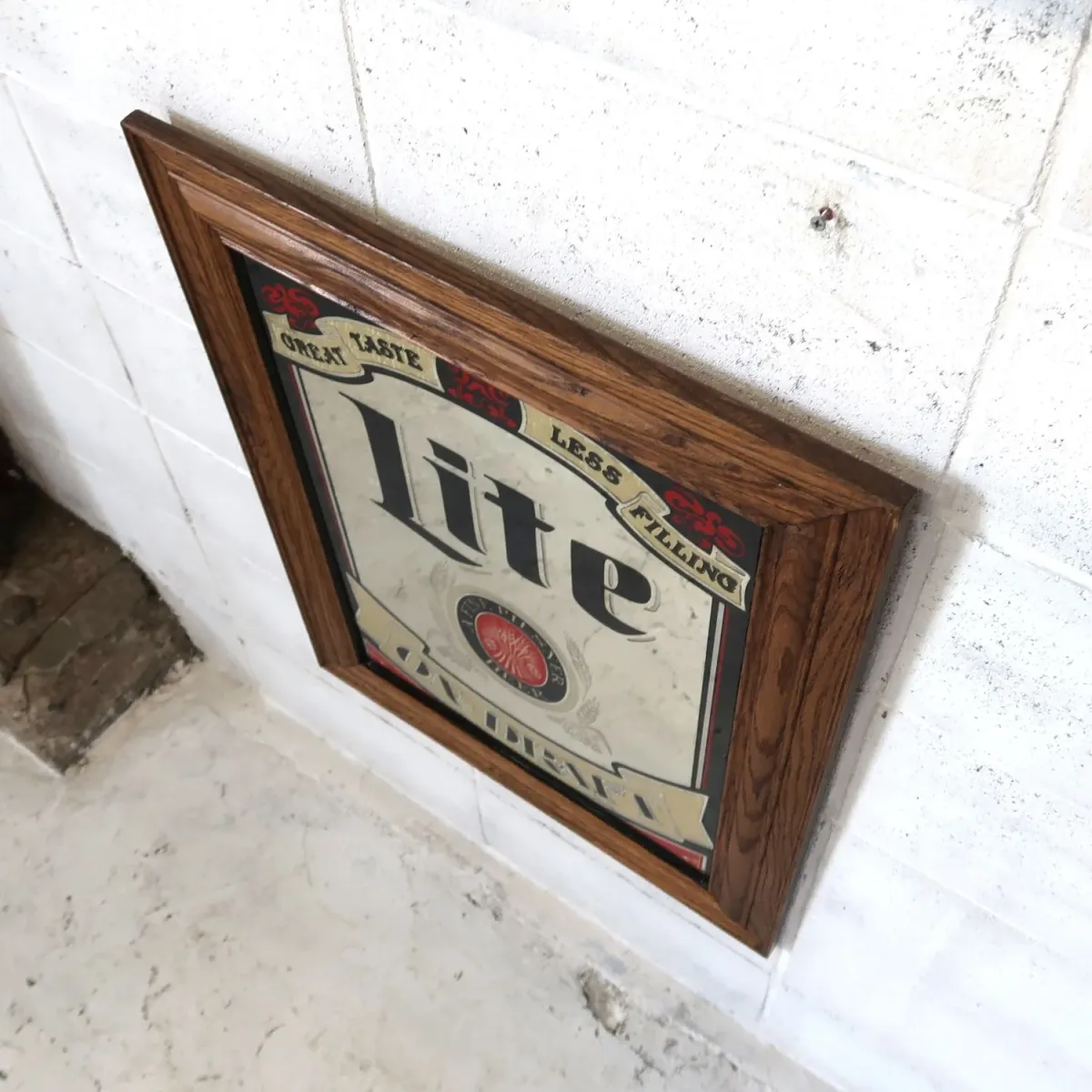 Miller Lite 大型パブミラー