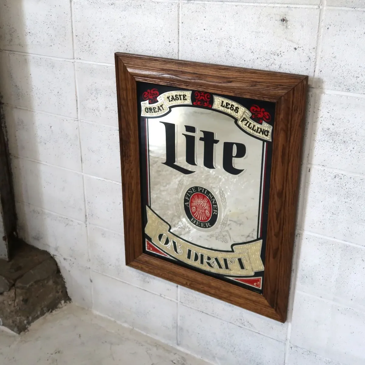Miller Lite 大型パブミラー