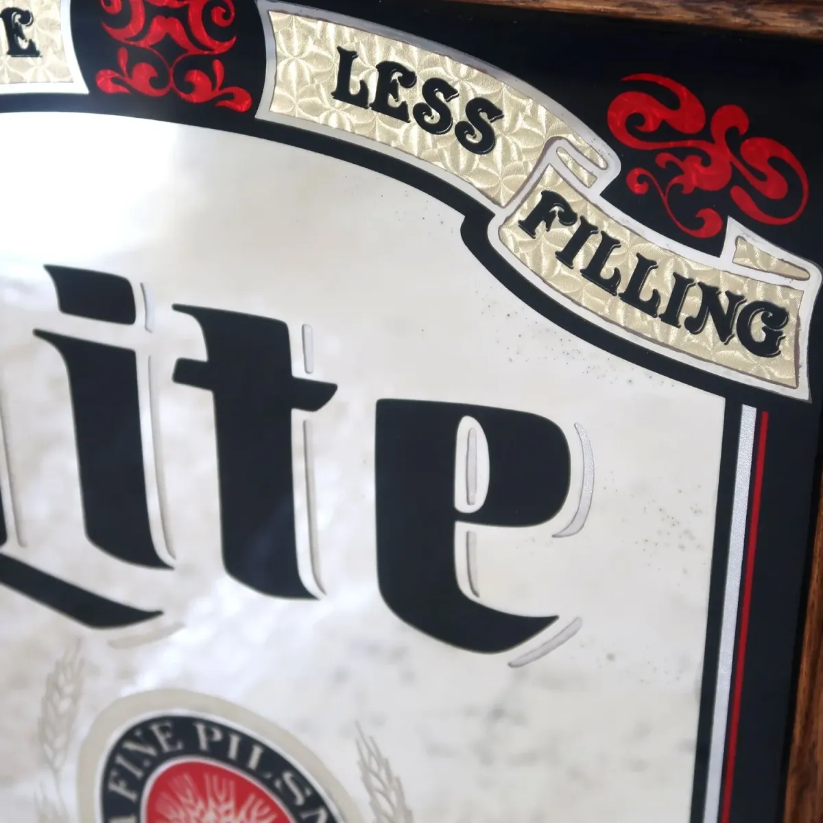 Miller Lite 大型パブミラー