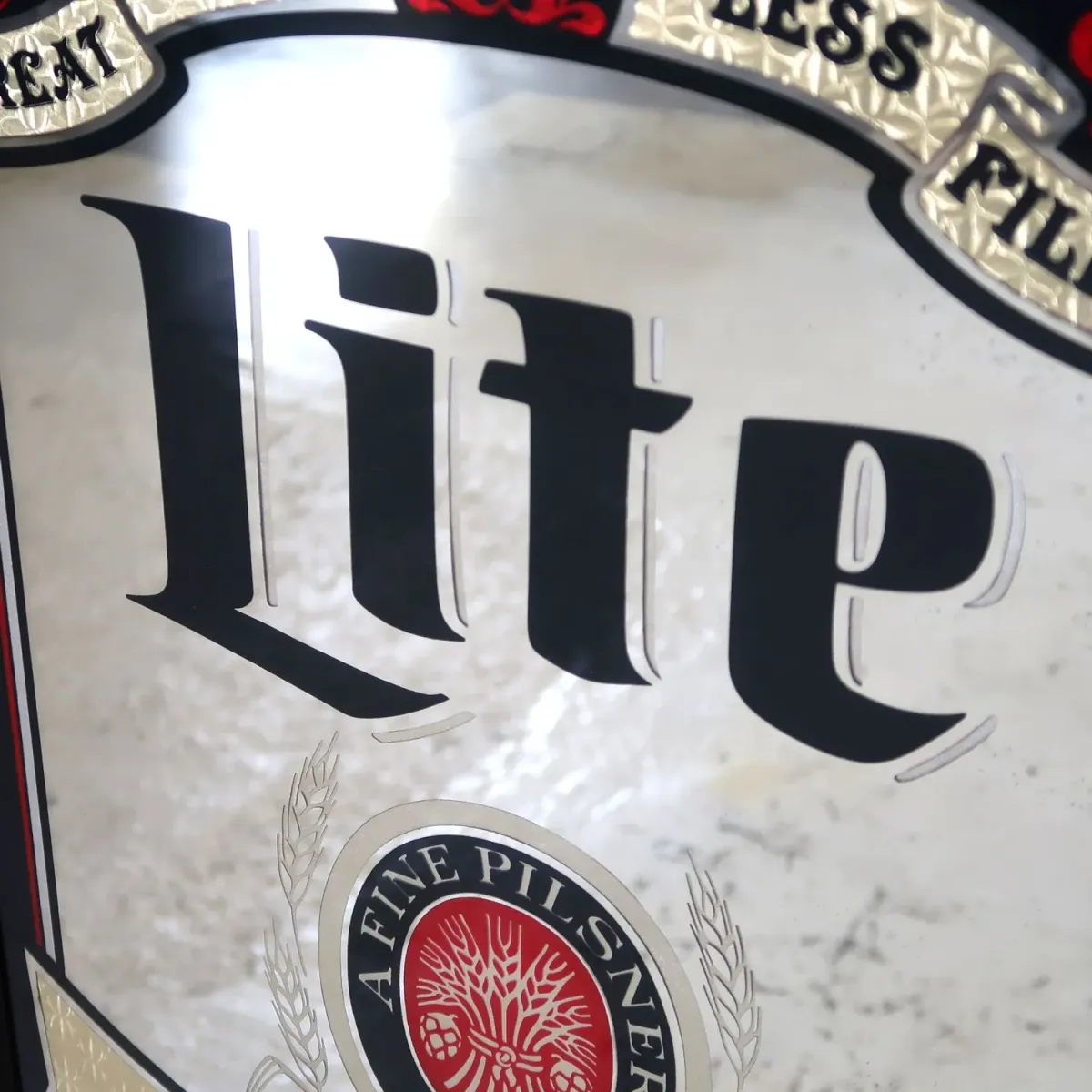 Miller Lite 大型パブミラー