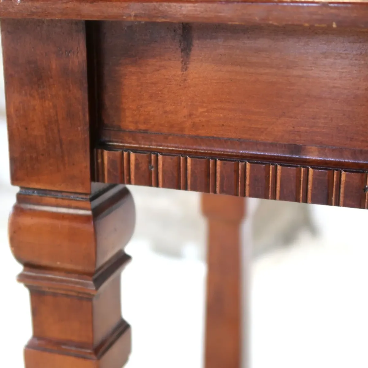 アンティーク ガラストップ サイドテーブル