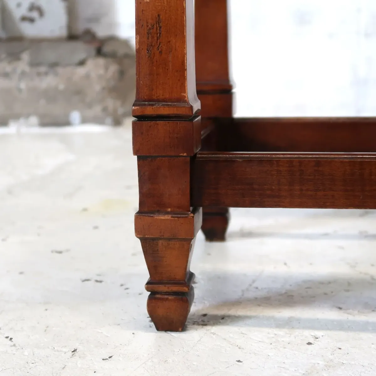 アンティーク ガラストップ サイドテーブル