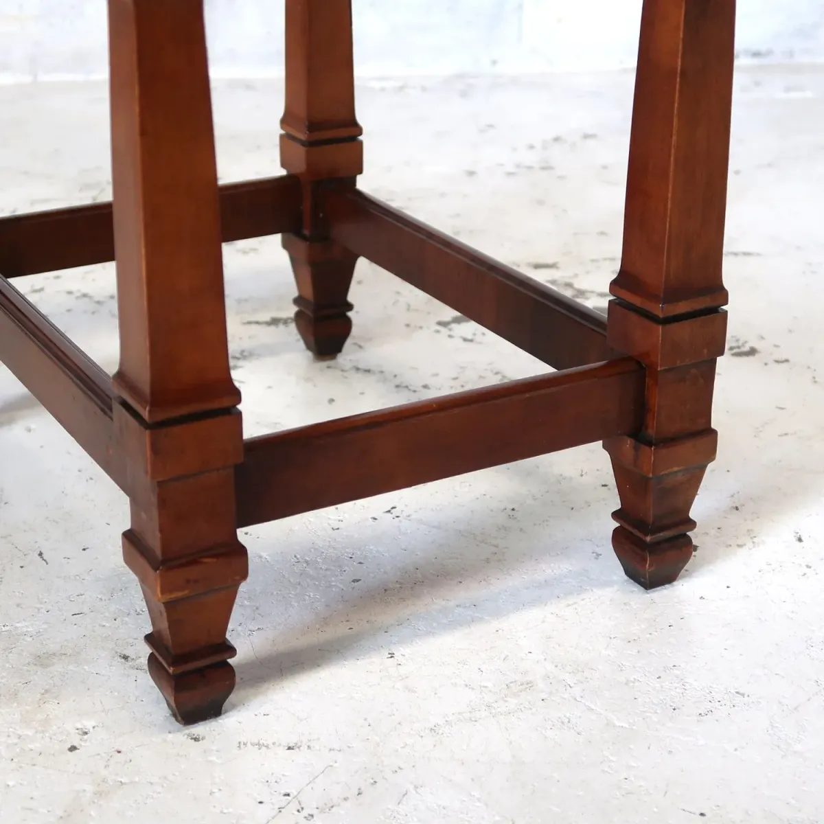 アンティーク ガラストップ サイドテーブル